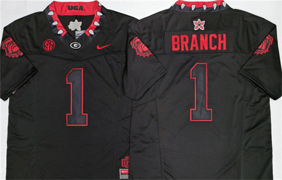 Zachariah Branch Georgia Bulldogs white jersey
