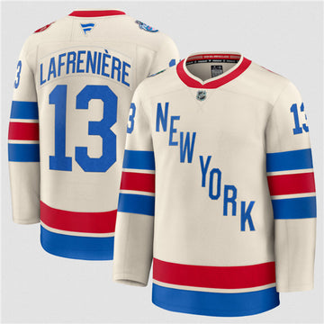 Alexis Lafreniere New York Rangers cream Winter Classic jersey