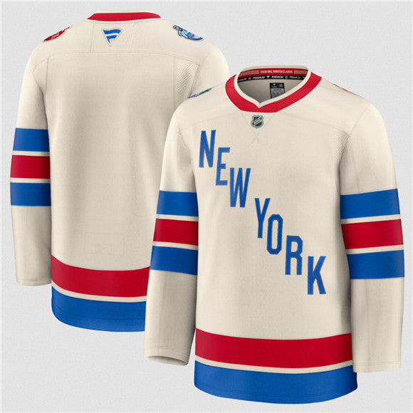 Custom New York Rangers cream Winter Classic jersey