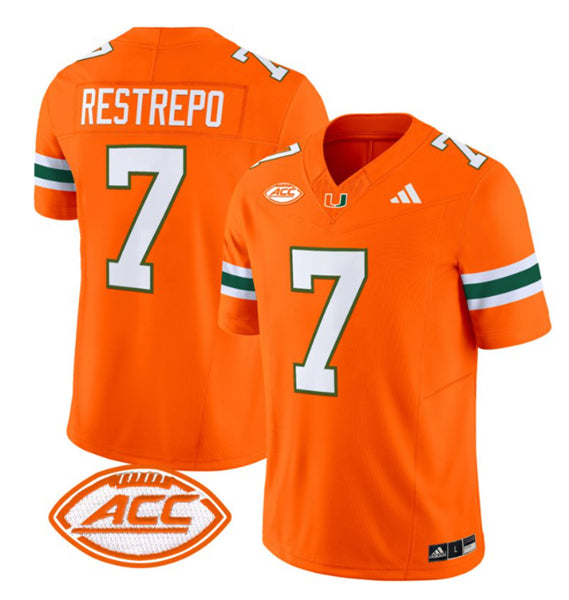 Xavier Restrepo Miami Hurricanes orange jersey