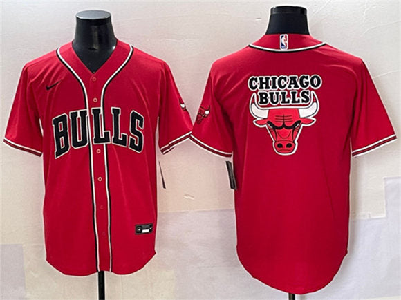 Team Big Logo Chicago Bulls red jersey