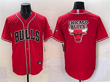 Team Big Logo Chicago Bulls red jersey