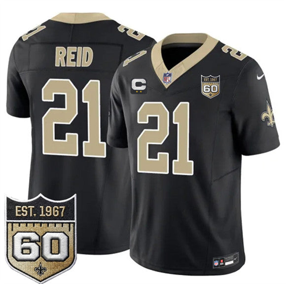 Justin Reid New Orleans Saints black Vapor jersey