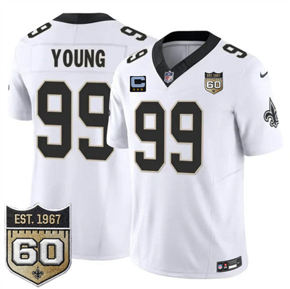 Chase Young New Orleans Saints white Vapor jersey
