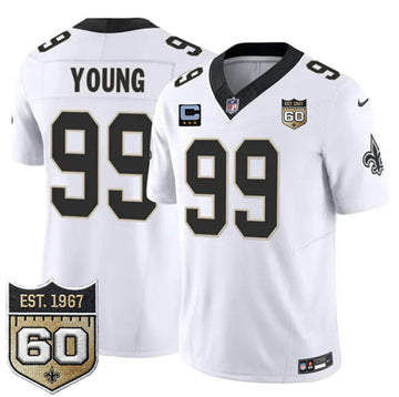 Chase Young New Orleans Saints white Vapor jersey
