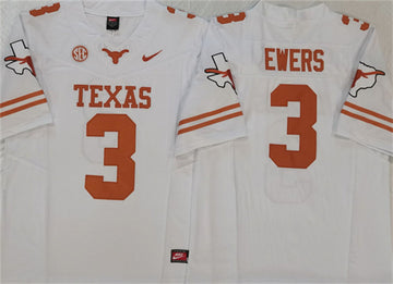 Quinn Ewers Texas Longhorns white jersey