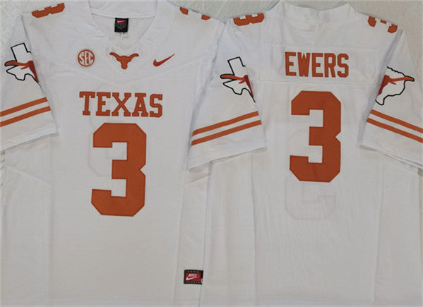 Quinn Ewers Texas Longhorns white jersey