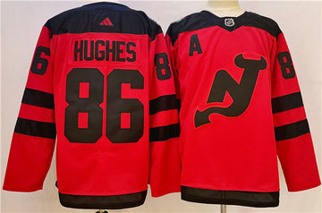 Jack Hughes New Jersey Devils red Stadium Series jersey