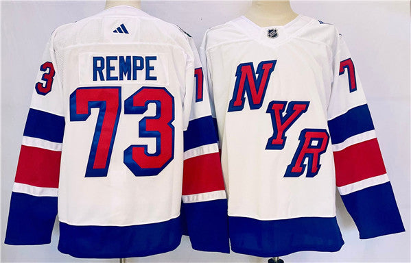 Matt Rempe New York Rangers white Stadium Series jersey