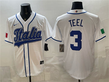 Kyle Teel Italy Baseball white Classic jersey