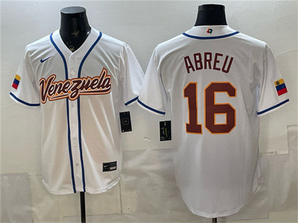 Wilyer Abreu Venezuela Baseball white Classic jersey