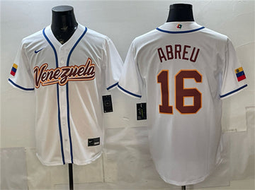 Wilyer Abreu Venezuela Baseball white Classic jersey