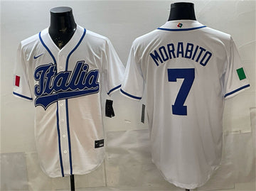 Nick Morabito Italy Baseball white Classic jersey