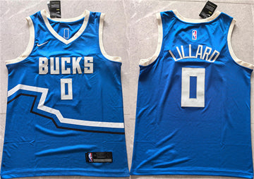 Damian Lillard Milwaukee Bucks royal City Edition jersey