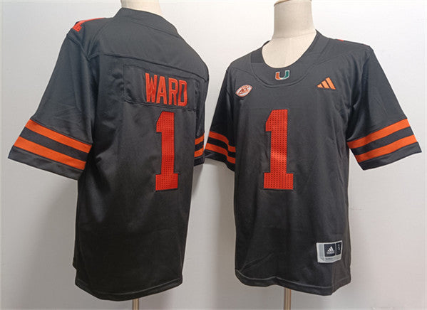Cam Ward Miami Hurricanes black jersey