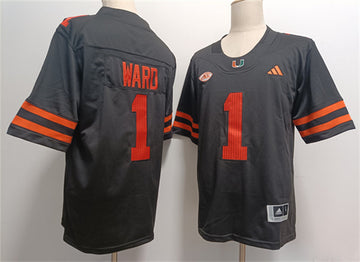Cam Ward Miami Hurricanes black jersey