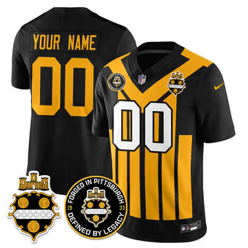 Custom Pittsburgh Steelers black Limited jersey