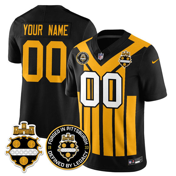 Custom Pittsburgh Steelers black Limited jersey