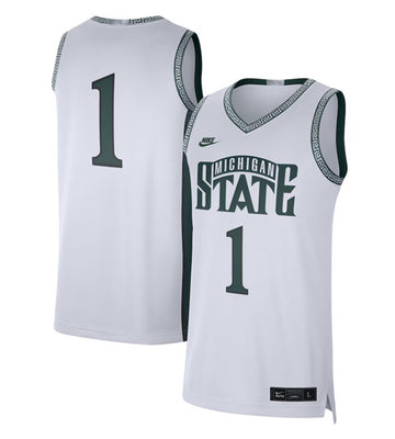 Custom Michigan State Spartans white Limited jersey
