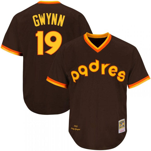 Tony Gwynn San Diego Padres brown jersey