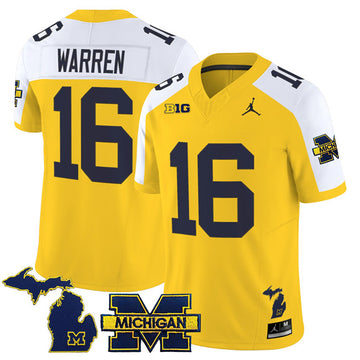 Davis Warren Maize Michigan Wolverines Vapor jersey