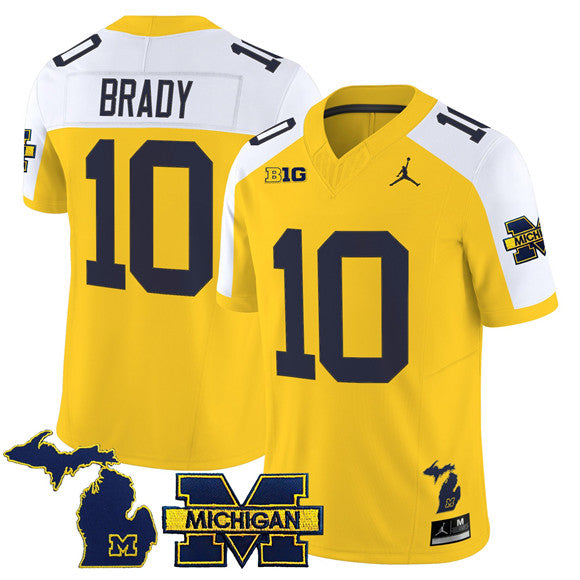 Tom Brady Maize Michigan Wolverines Vapor jersey