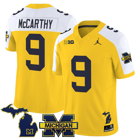 J.J. McCarthy Maize Michigan Wolverines Vapor jersey