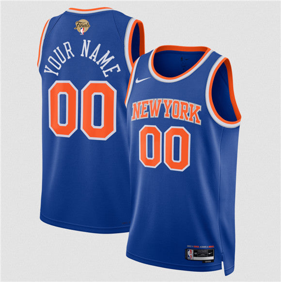 Custom New York Knicks blue jersey