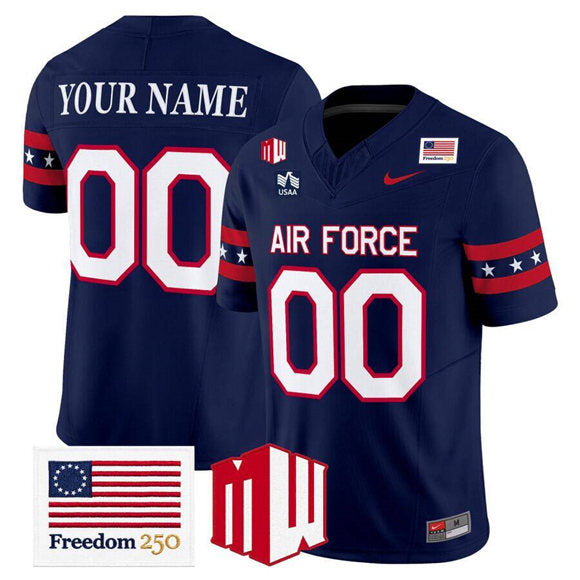 Custom Air Force Falcons navy Vapor jersey