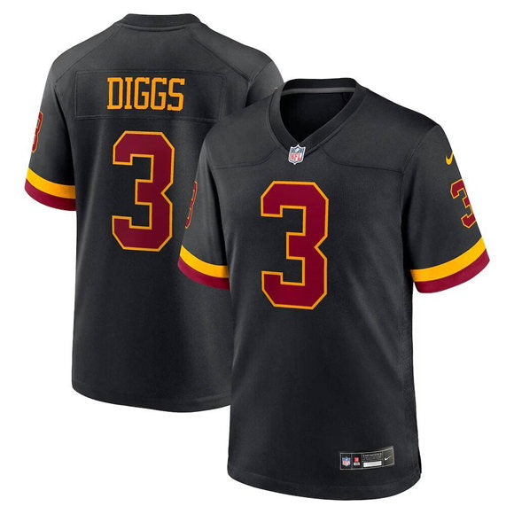 Stefon Diggs Washington Commanders black Game jersey