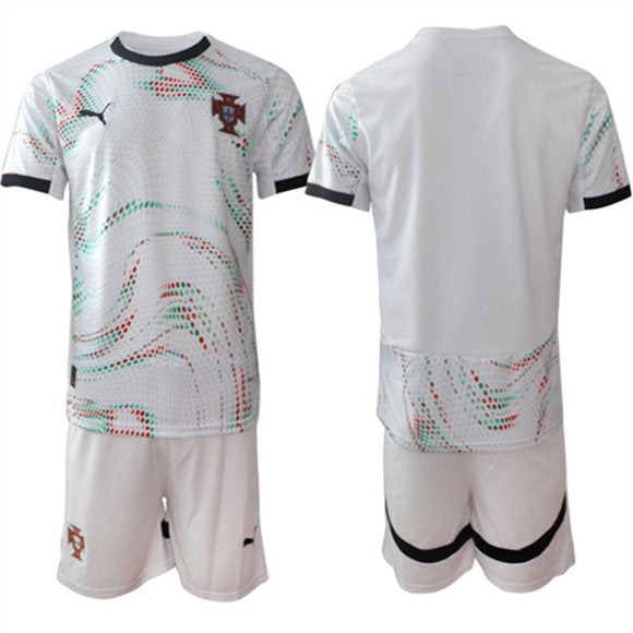 Custom Portugal National Team white Away jersey