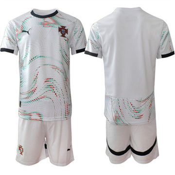 Custom Portugal National Team white Away jersey