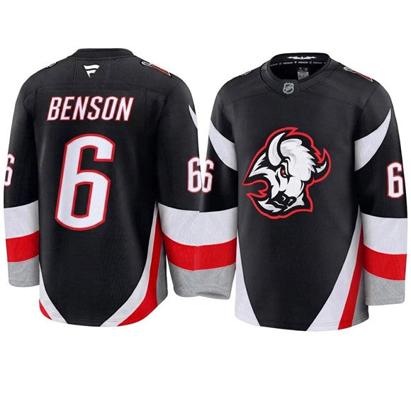 Zach Benson Buffalo Sabres black Alternate jersey