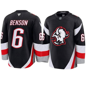 Zach Benson Buffalo Sabres black Alternate jersey