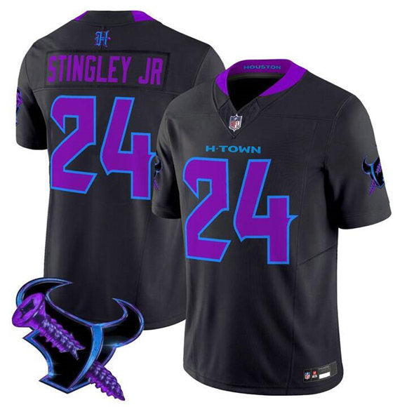 Derek Stingley Jr Houston Texans black Vapor jersey
