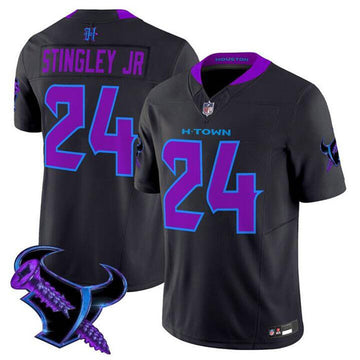 Derek Stingley Jr Houston Texans black Vapor jersey