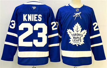 Matthew Knies Toronto Maple Leafs blue jersey