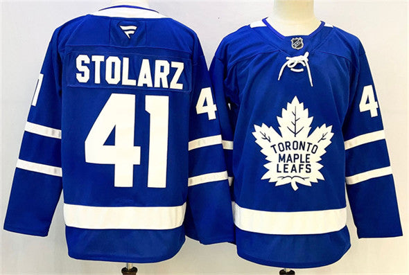 Anthony Stolarz Toronto Maple Leafs blue jersey