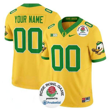 Custom Oregon Ducks gold Vapor jersey