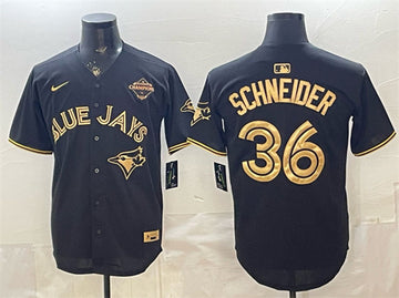 Davis Schneider Toronto Blue Jays black Limited jersey