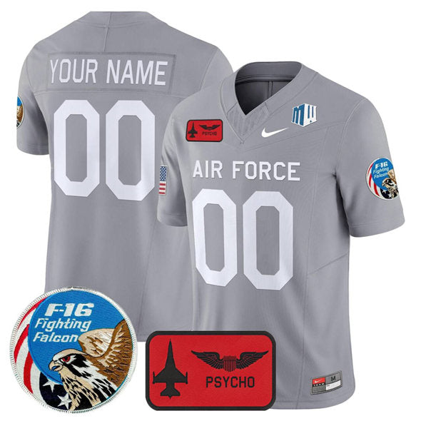 Custom Air Force Falcons gray Vapor jersey