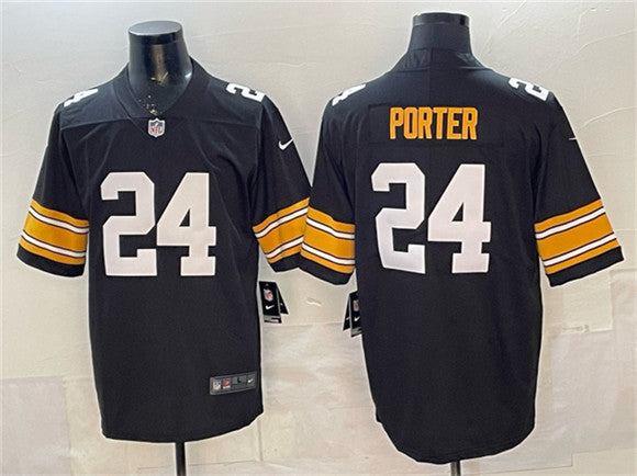 Joey Porter Jr Pittsburgh Steelers black Vapor jersey