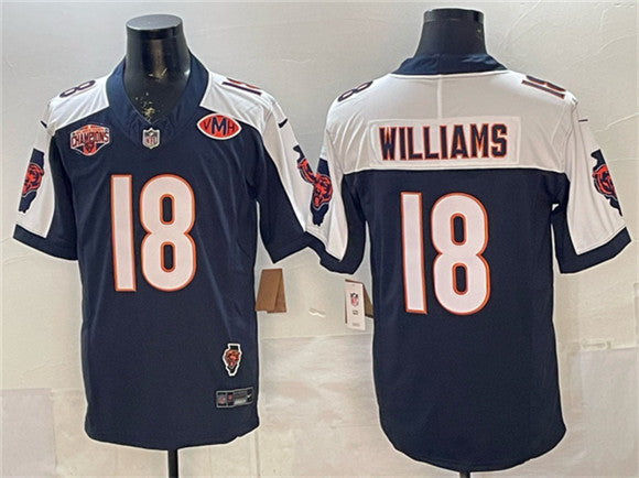 Caleb Williams Chicago Bears navy Vapor jersey