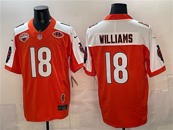 Caleb Williams Chicago Bears orange Vapor jersey