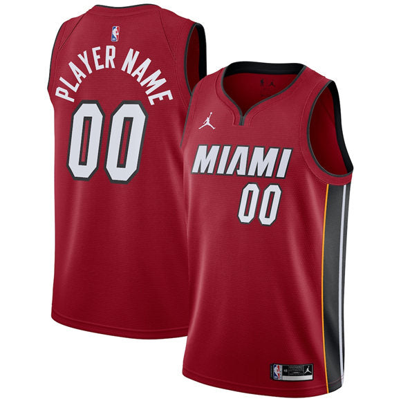 Custom Miami Heat red jersey