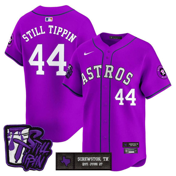 Still Tippin DJ Screw Still Tippin Houston Astros purple Vapor jersey