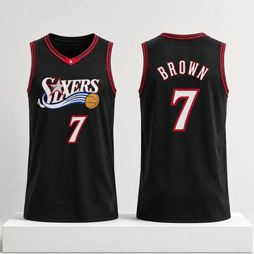 Jaylen Brown Philadelphia 76ers black jersey