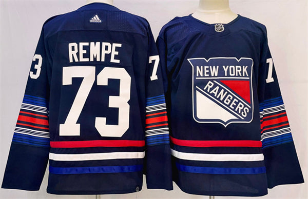 Matt Rempe New York Rangers navy jersey