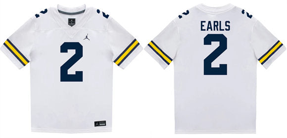 Shamari Earls Michigan Wolverines white jersey
