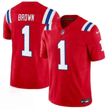 A.J. Brown New England Patriots red Vapor jersey